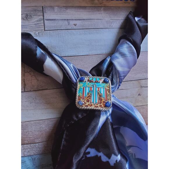 Thunderbird western scarf slide, concho slide, wild rag slides, scarf bandana - Picture 2 of 5